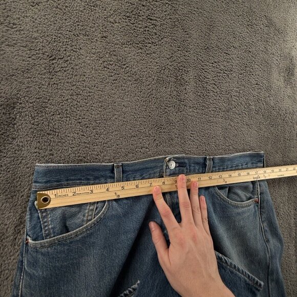 Levi’s 501 ACTL 37x29 Blue Denim Jeans Straight Leg Button Fly Classic Outdoor - Picture 12 of 16